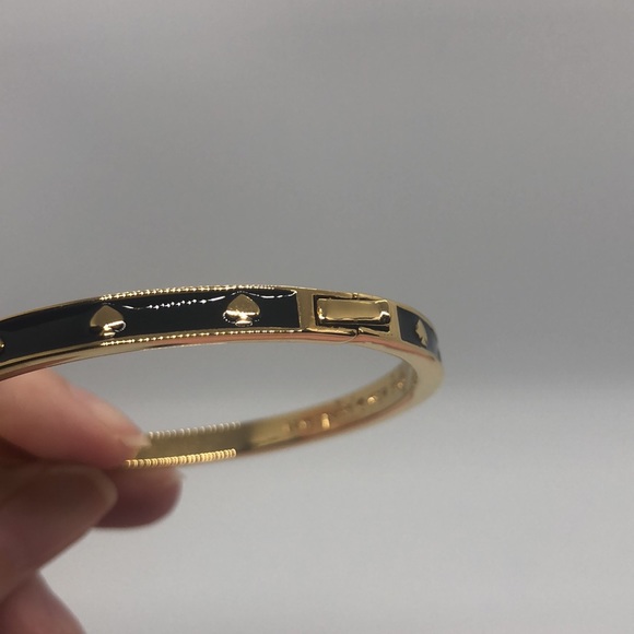 Kate Spade - ‘Spot the Spade’ Black & Gold Bracelet/Bangle NWT - Picture 3 of 7